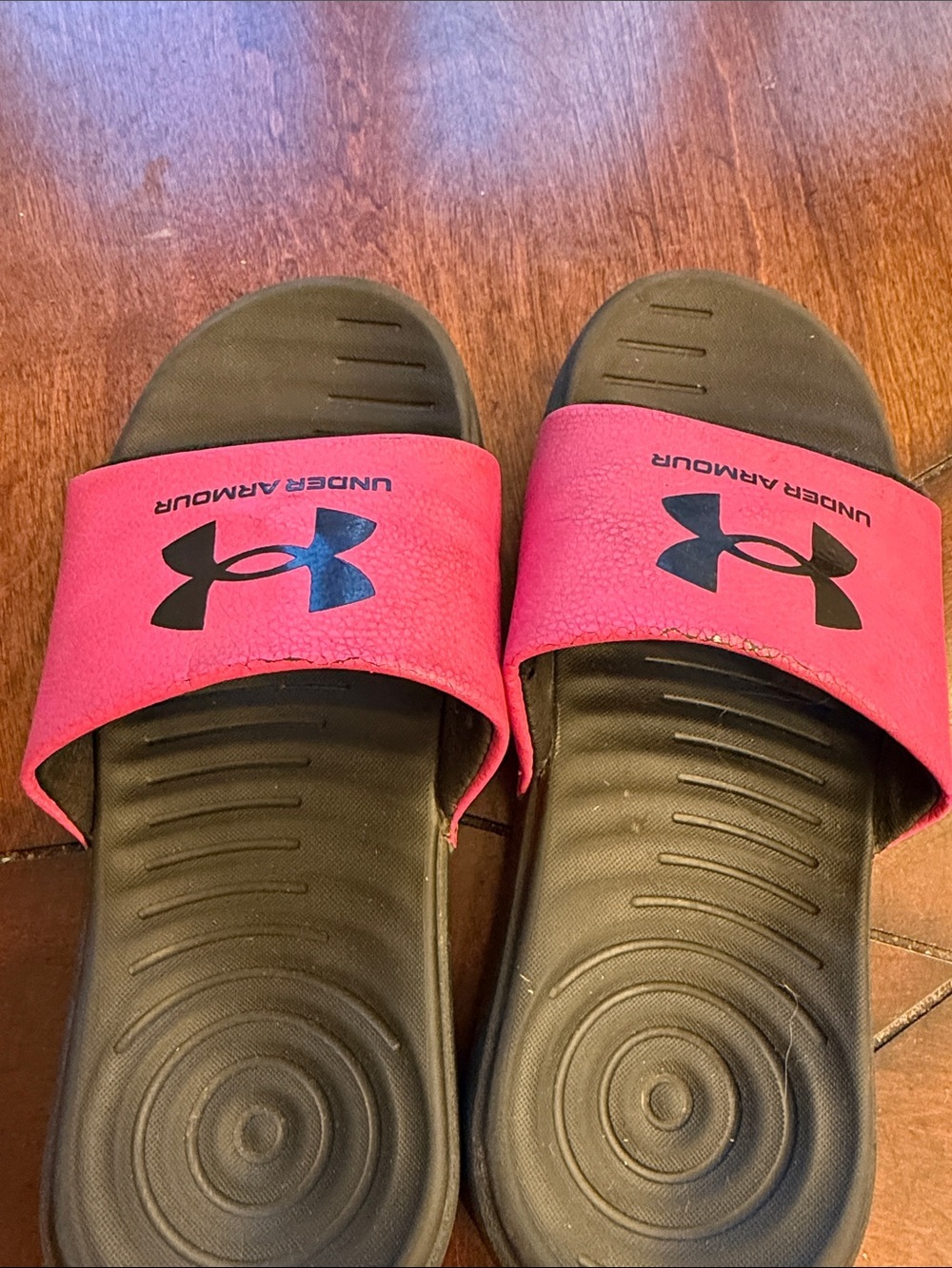 Under Armour Kids' Pink and Black Slide Sandals - Picture 5 of 5